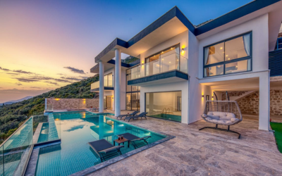 Ilustrasi villa mewah.