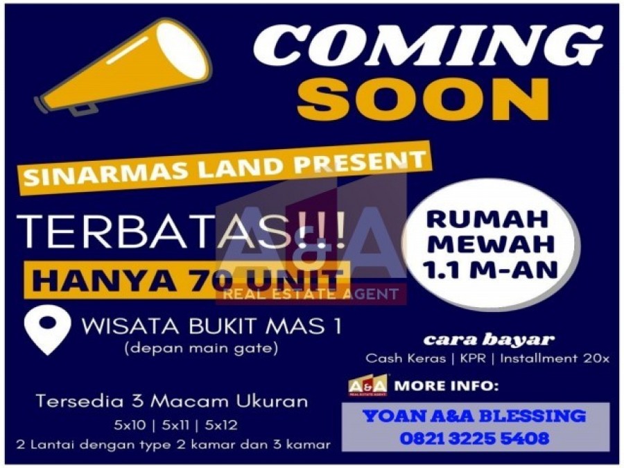 Rumah mewah baru 1,1M di Wisata bukit mas - Image 1