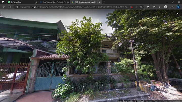 DIJUAL RUMAH 2 LANTAI SUKOMANUNGGAL - Image 1