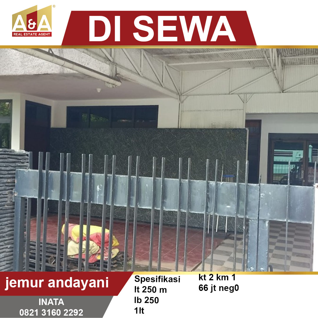 DISEWAKAN RUMAH WILAYAH SURABAYA SELATAN - Image 1