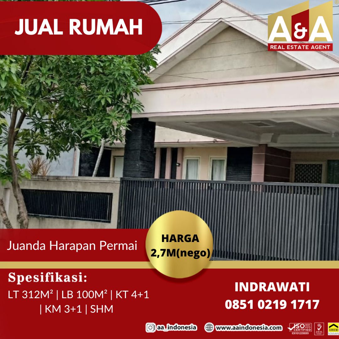 DIJUAL RUMAH JUANDA HARAPAN PERMAI - Image 1