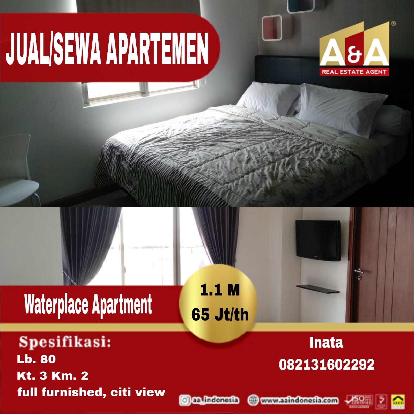 DIJUAL/DISEWAKAN APARTMEN - Image 1
