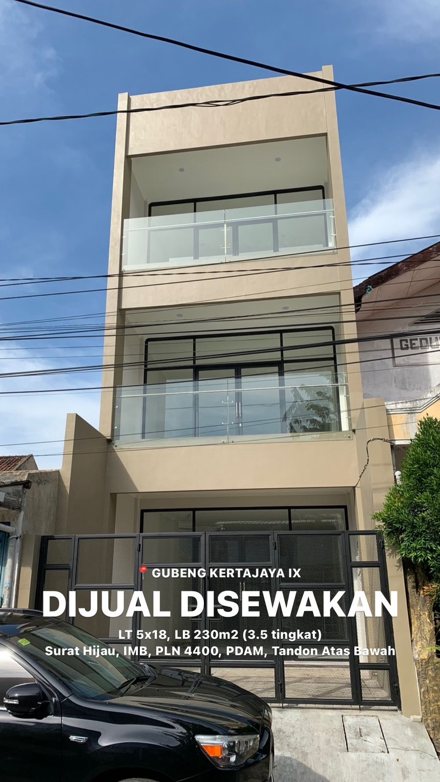 DIJUAL/ DISEWAKAN RUKO GUBENG KERTAJAYA - Image 1