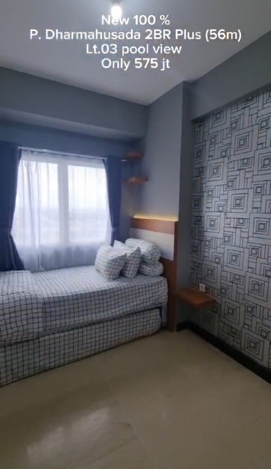 Apartemen 2BR Baru Furnish Murah Puncak Dharmahusada Surabaya - Thumbnail 3