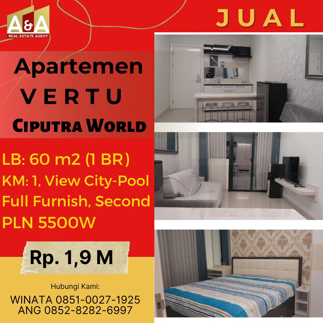 Dijual/disewakan Apartemen Murah Full Furnish di Vertu Ciputra World Surabaya - Thumbnail 4