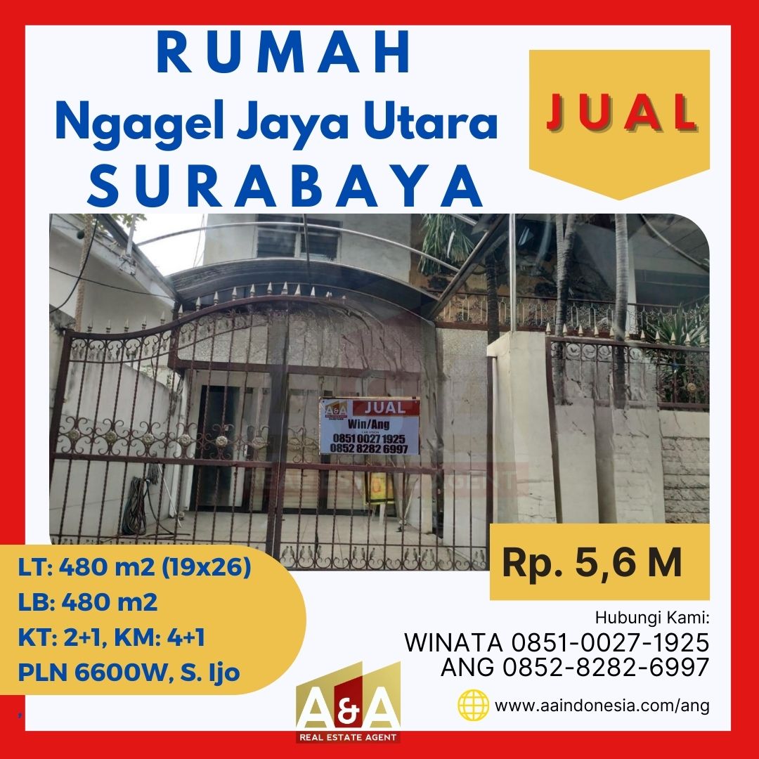 Rumah 2 Lantai Ngagel Jaya Utara Surabaya - Image 1