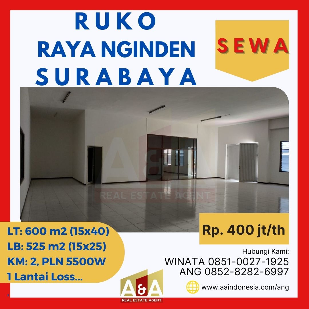Ruko 1 Lantai Murah Raya Nginden Surabaya - Image 1