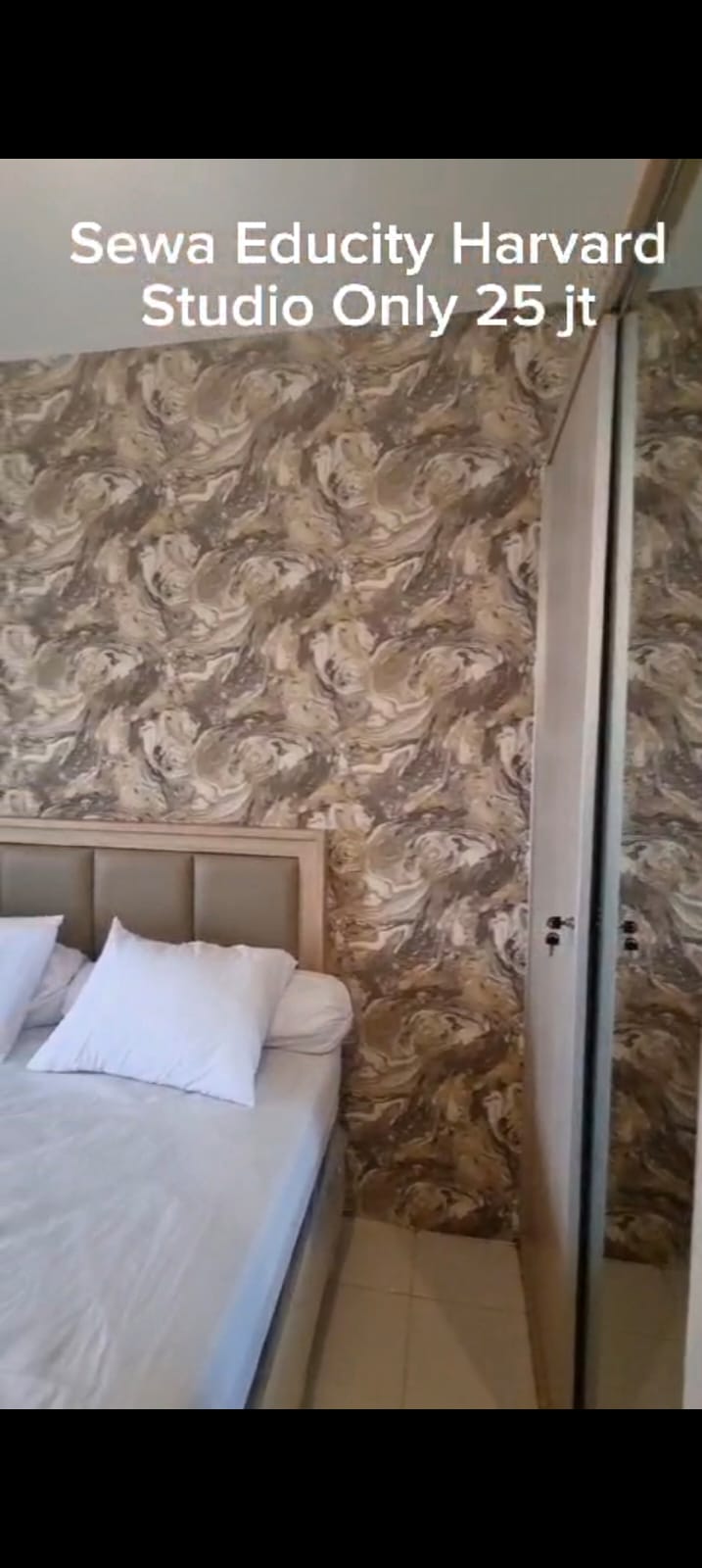 Diewakan Apartemen Nyaman di Educity Tower Harvard Wilayah Surabaya Timur - Thumbnail 2