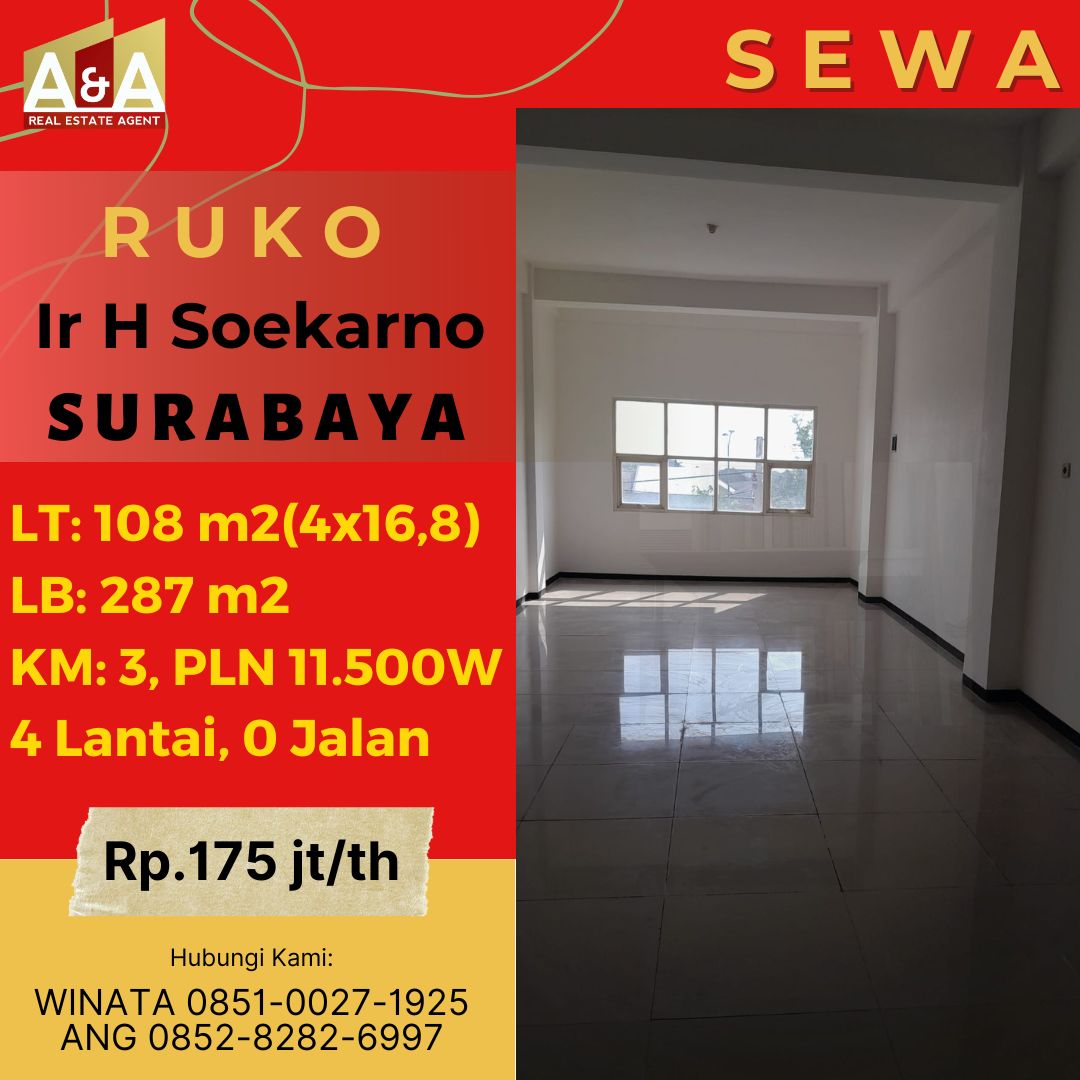 Ruko 4 Lantai 0 Jalan Ir H Soekarno Surabaya - Image 1