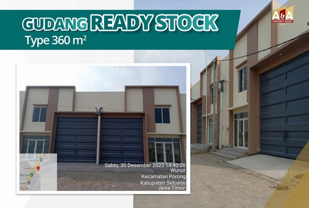 Dijual Gudang di Wilayah Suncity Bizpark Porong - Image 1