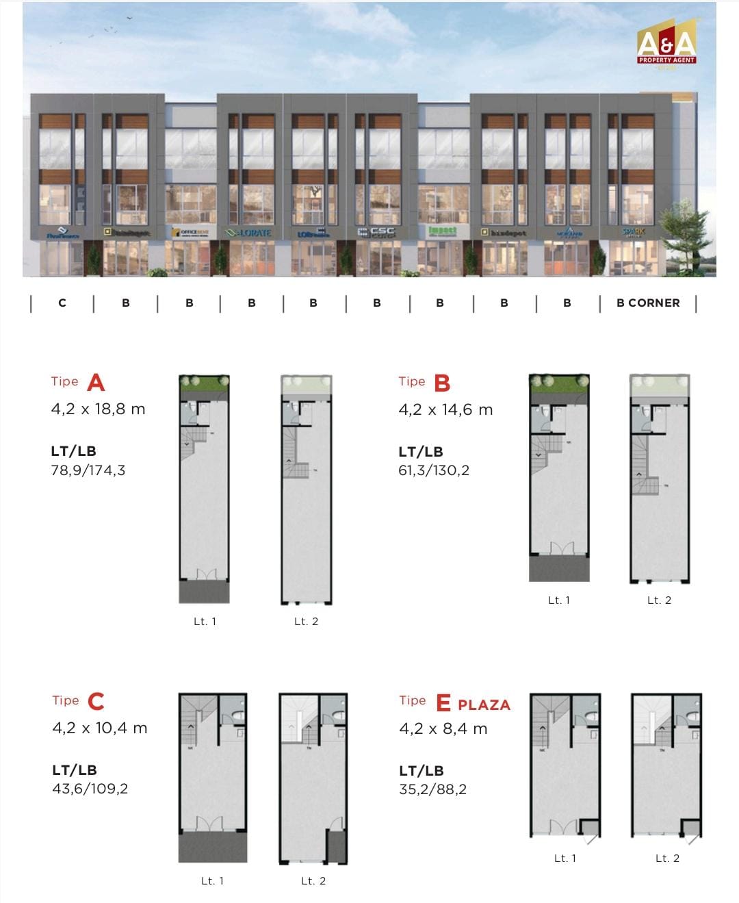Dijual Ruko 2 Lantai di Plaza Segi 8 by Intiland Surabaya Barat - Image 1