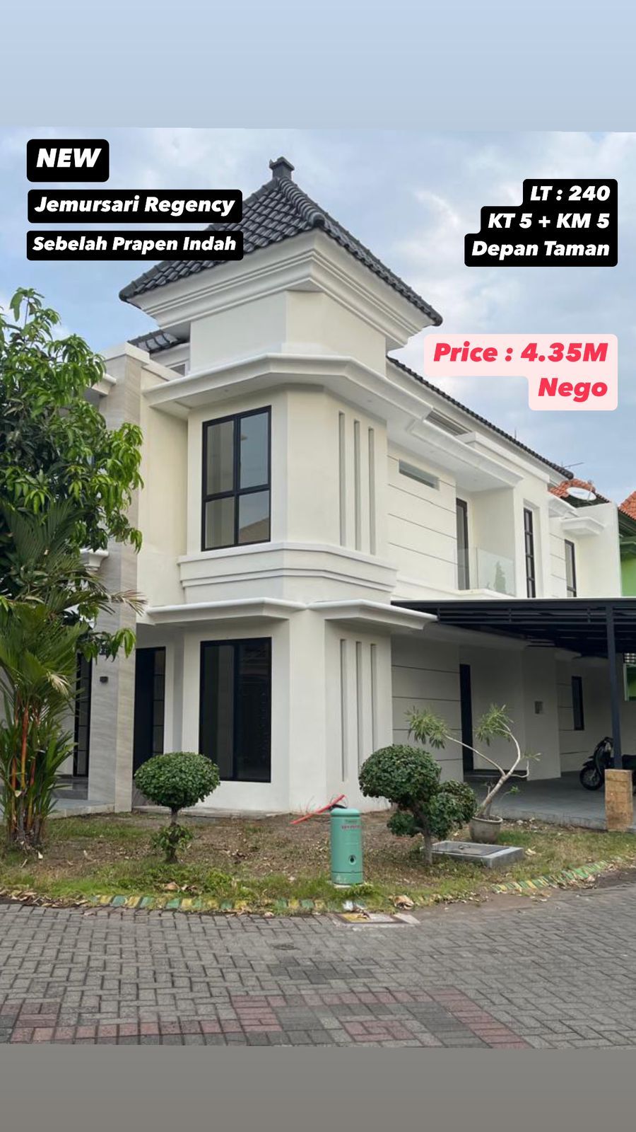Dijual Rumah Harga Terjangkau di Jemursari Regency Surabaya Selatan - Image 1