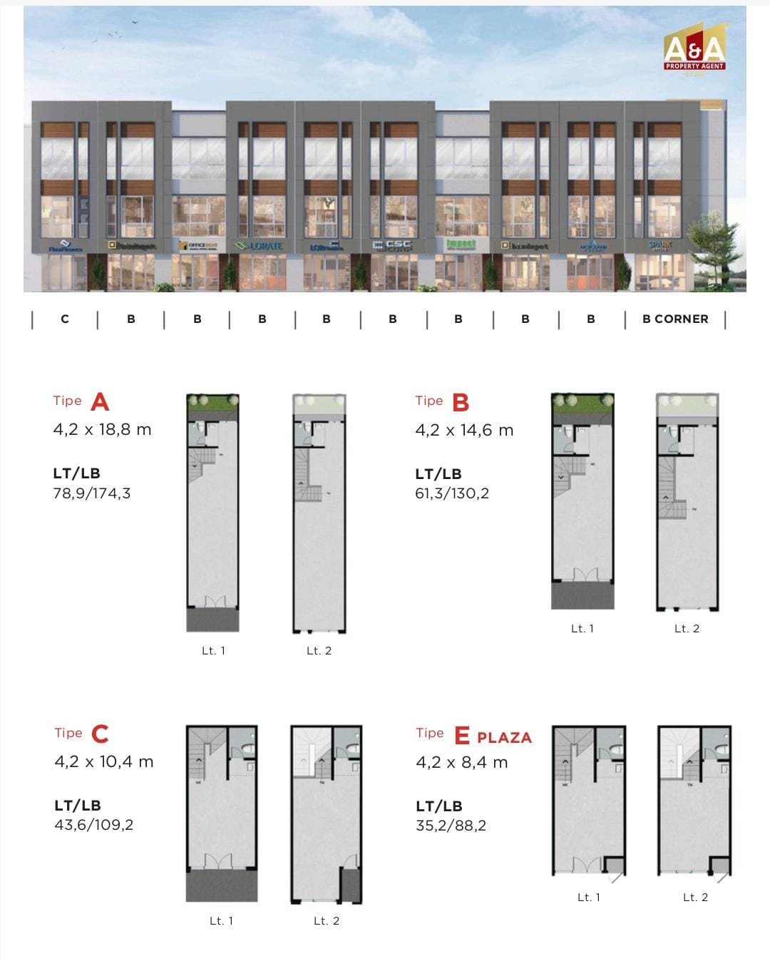 Dijual Ruko 2 Lantai di Plaza Segi 8 Surabaya Barat - Image 1