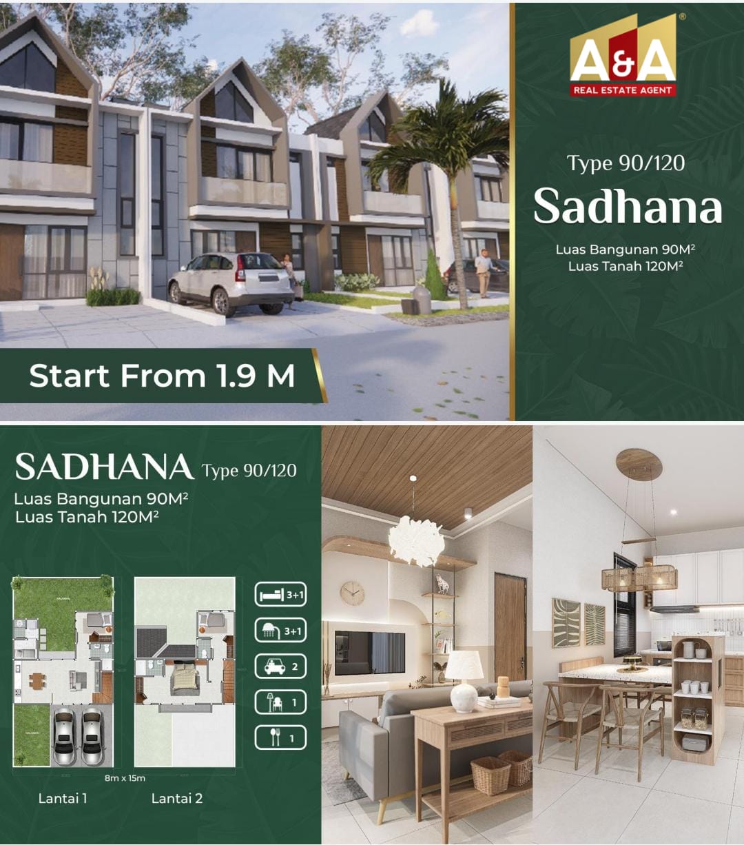 Dijual Rumah Tipe Avasa di Bogor Nirwana Residence - Image 1