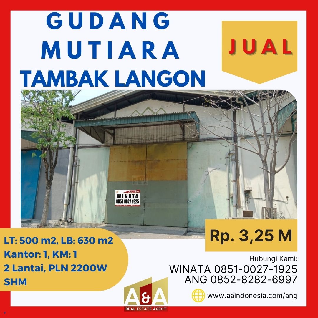 Dijual Gudang Murah Strategis di Mutiara Tambak Langon Surabaya Barat - Image 1