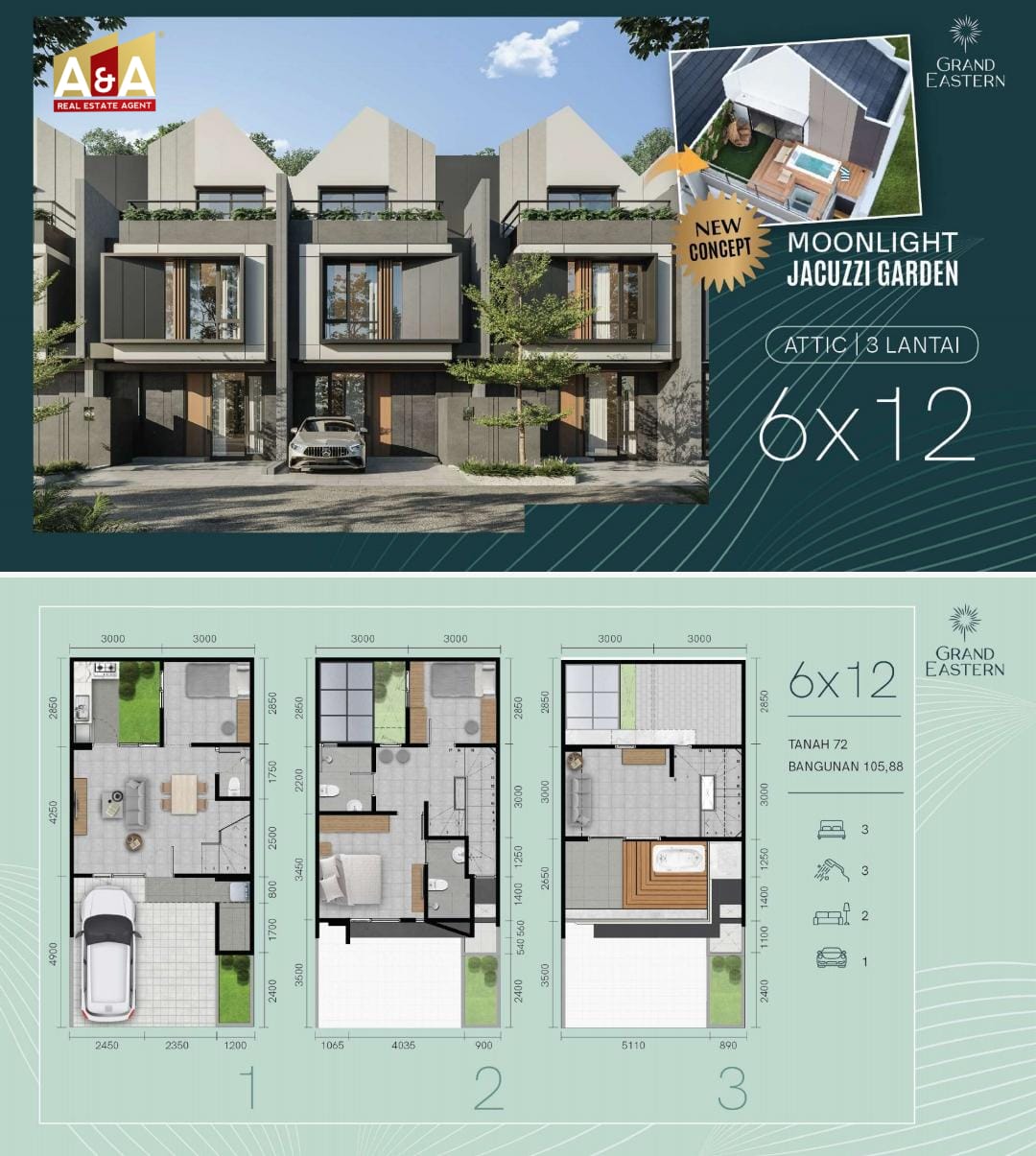 Dijual Rumah Impian di Grand Eastern Taman Timur Regency Surabaya Timur - Image 1