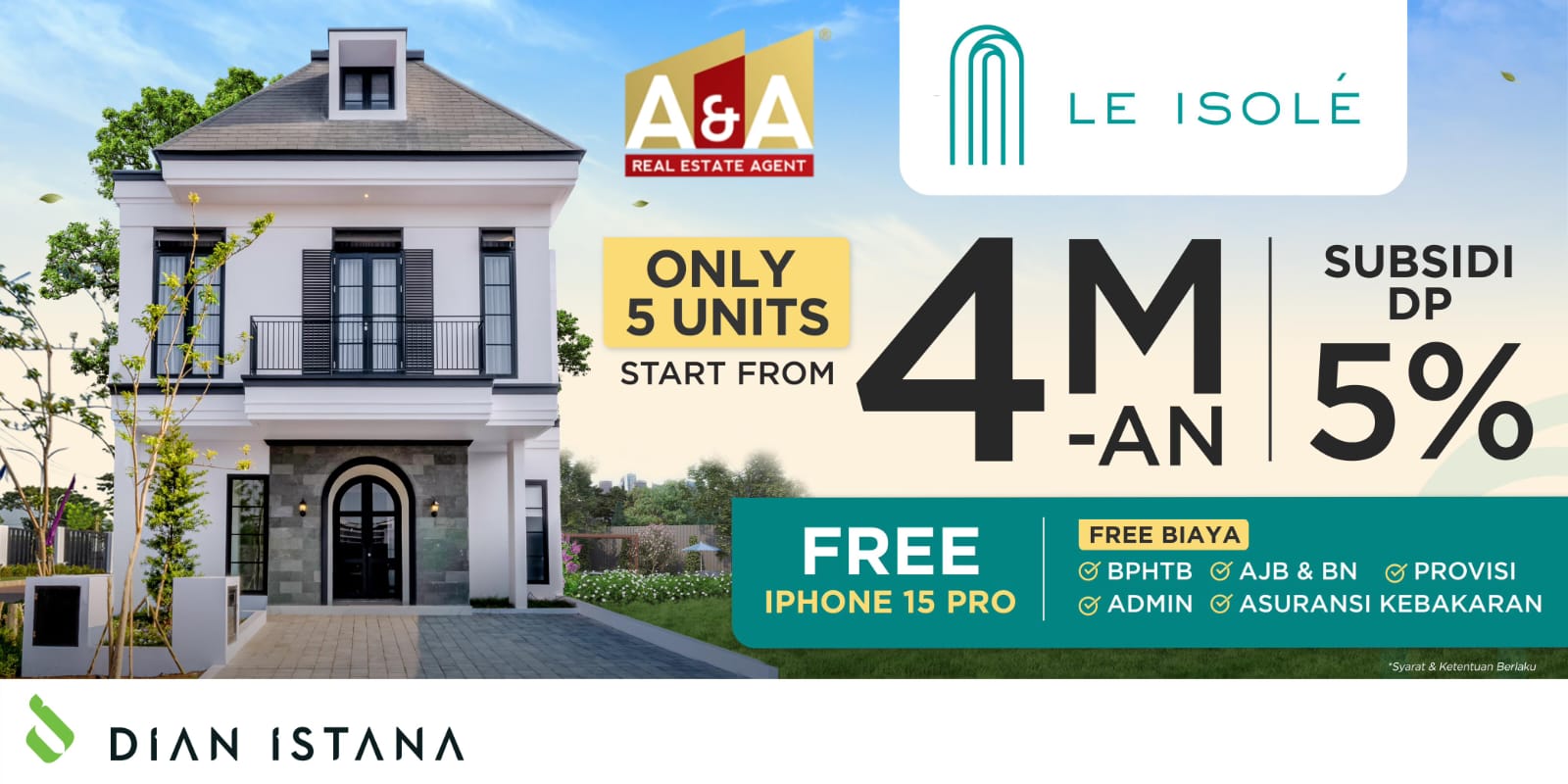 Dijual Rumah di Private Cluster di Taman Mahkota - Dian Istana Surabaya Barat - Image 1