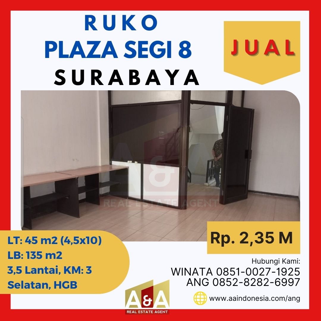 Ruko 3,5 Lantai Strategis Murah Dharmawangsa Surabaya - Image 1