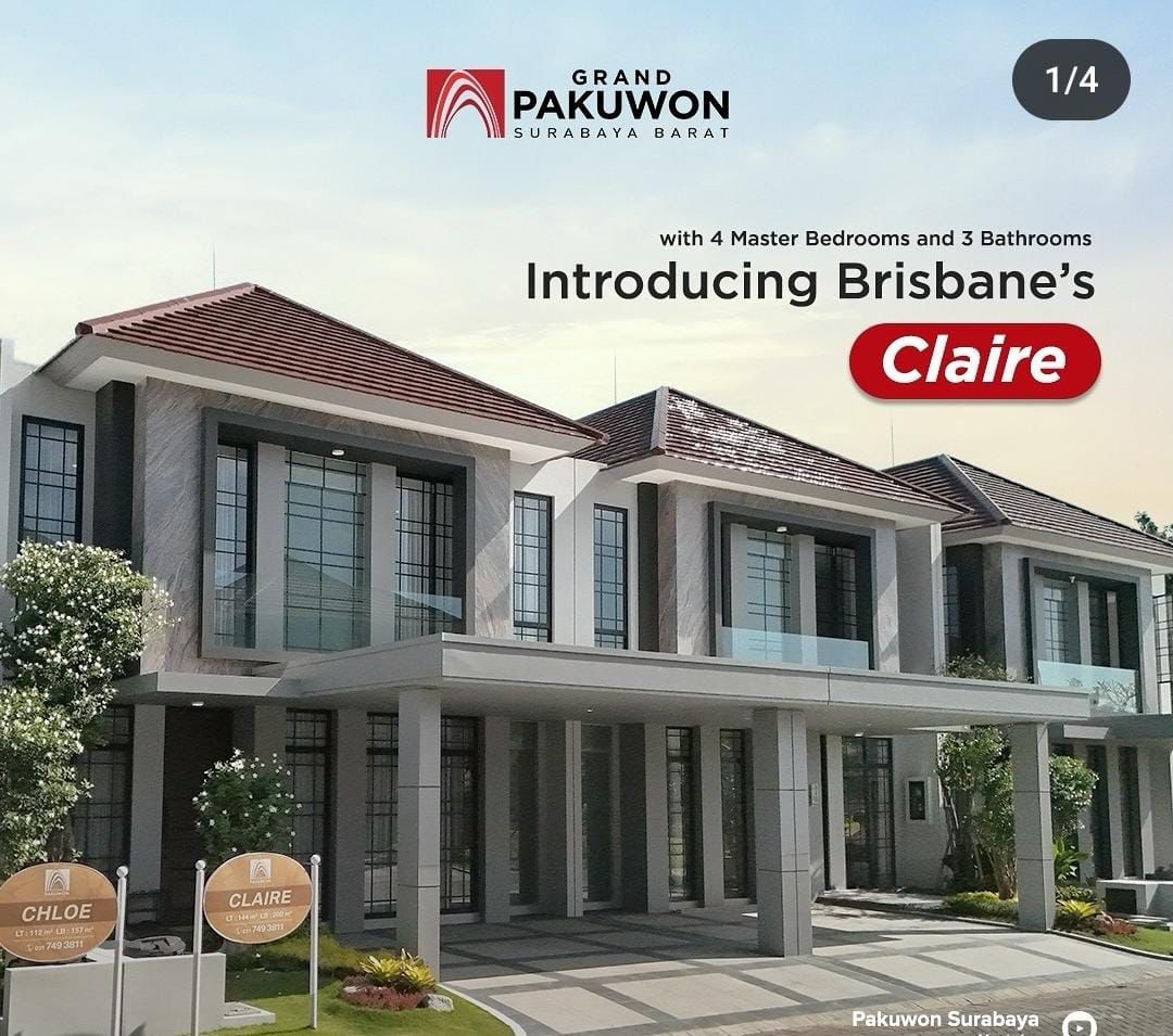 Dijual Rumah Mewah Grand Pakuwon Cluster Brisbane Surabaya Barat - Thumbnail 4