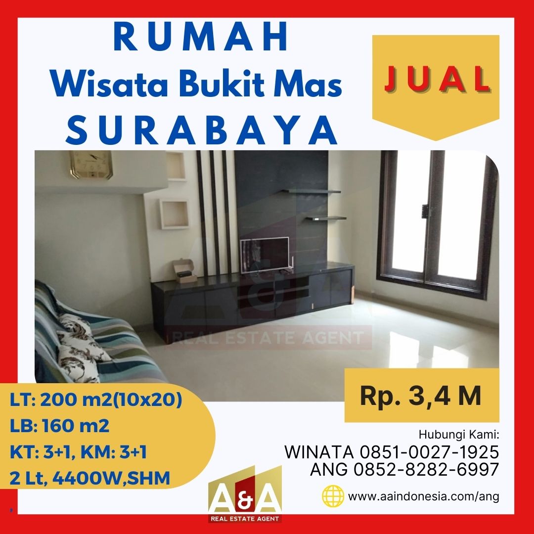 Dijual & Disewa Rumah Strategis di Wisata Bukit Mas Surabaya - Image 1