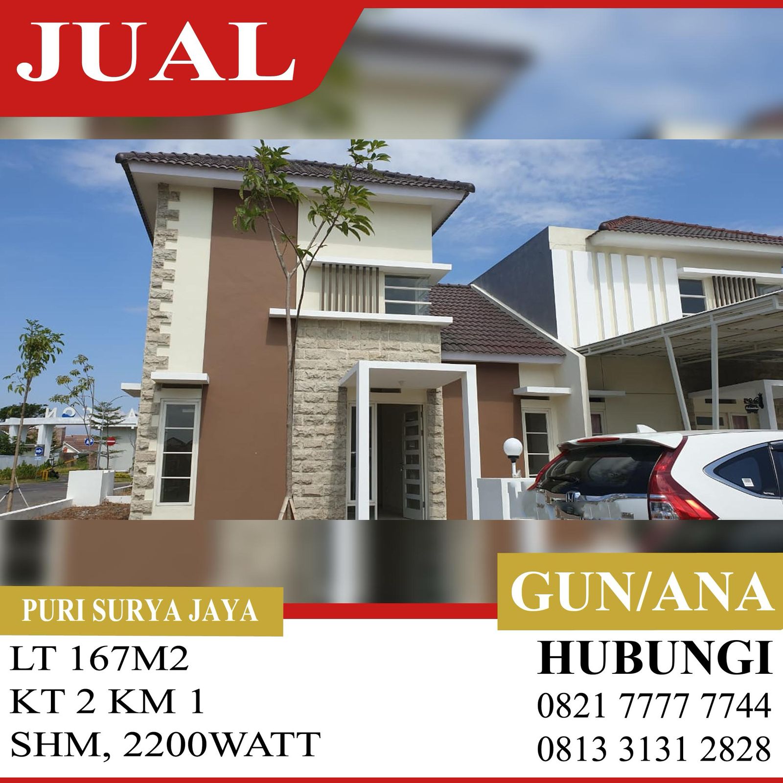 Dijual Rumah Modern dan Bagus di Puri Surya Jaya Sidoarjo - Image 1