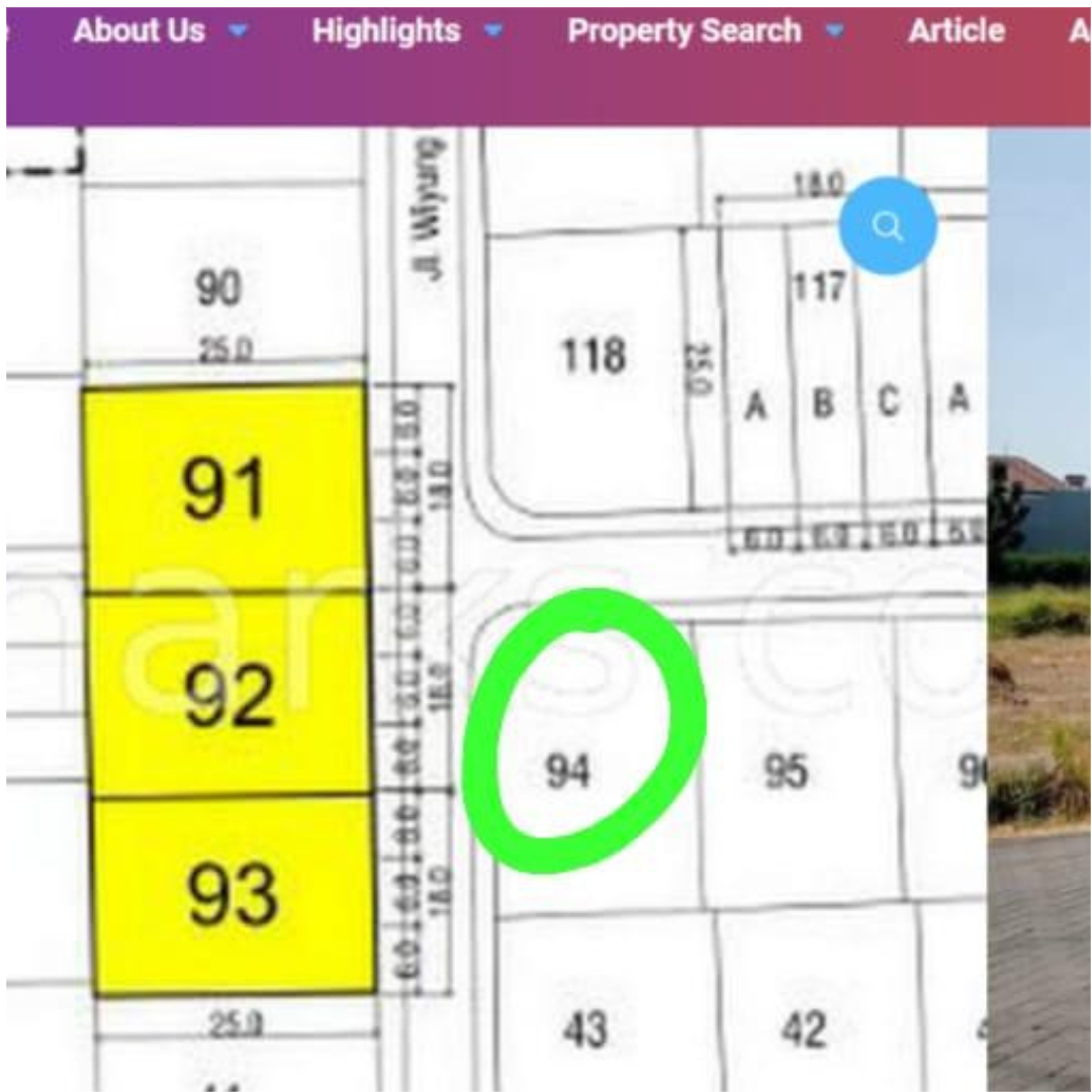 Dijual Tanah Kavling Lokasi Strategis di Wiyung Surabaya Barat - Image 1