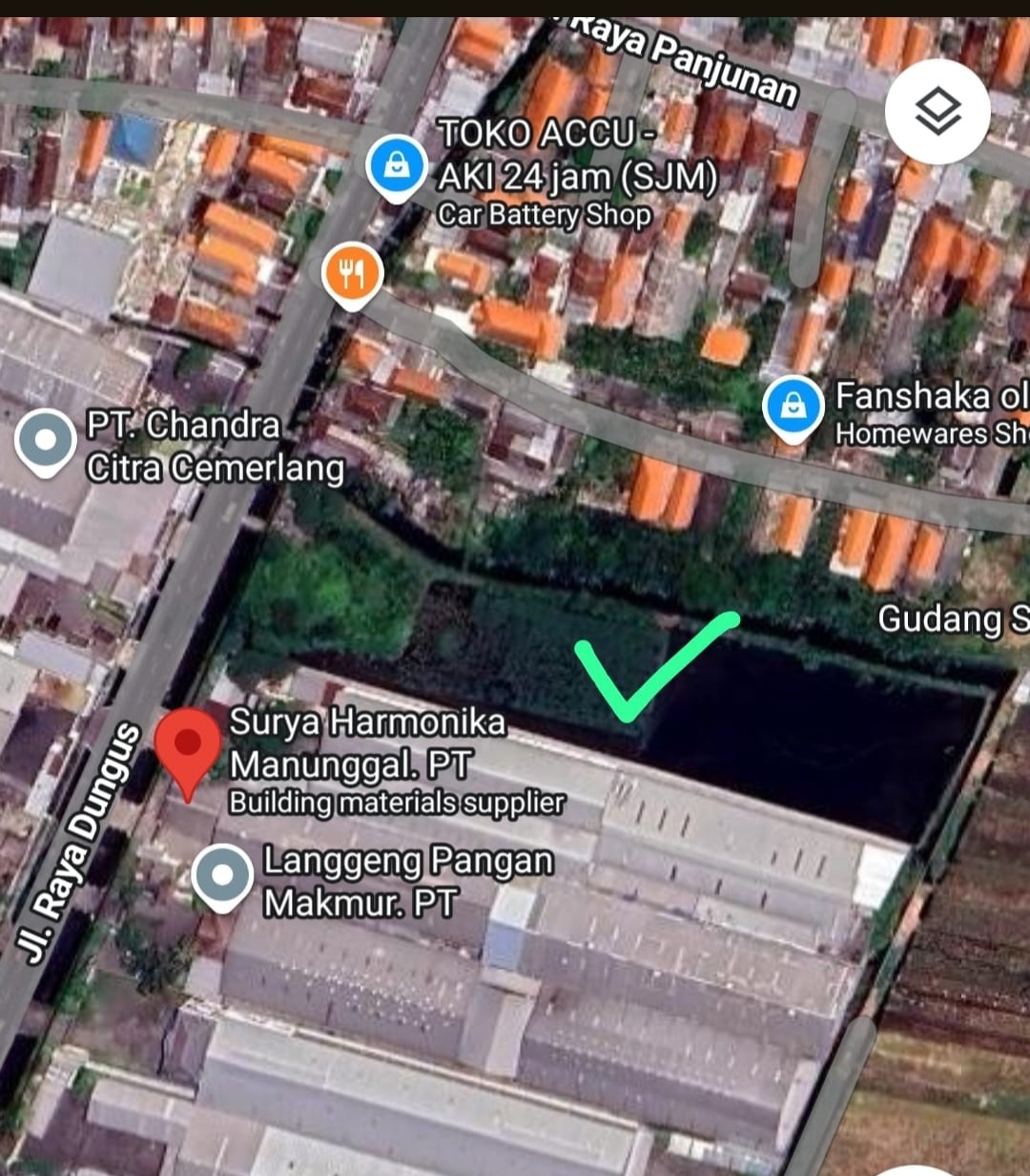 Tanah Sawah Luas Dijual di Raya Dungus Sukodono Sidoarjo - Image 1