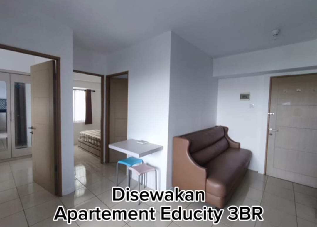 Disewakan Apartment 3BR Full Furnish di Educity Tower Princeton Surabaya Timur - Image 1