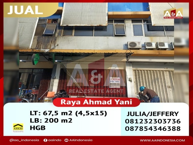 Dijual Ruko di Ahmad Yani Surabaya Selatan Lokasi Komersial dan Premium - Image 1