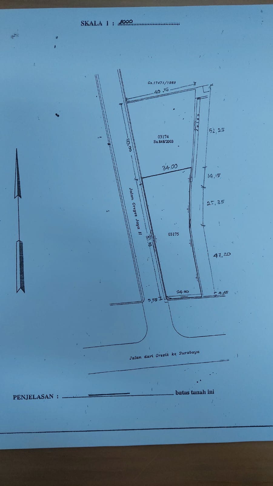 Dijual Tanah Strategis Investasi Masa Depan di Greges Jaya Surabaya Barat - Image 1