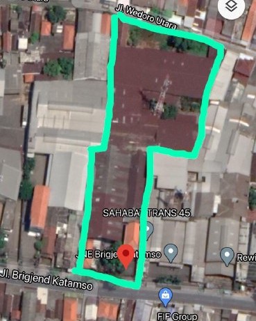 Dijual Gudang Lokasi Strategis Dekat Jalan Raya di Brigjend Katamso Sidoarjo - Image 1