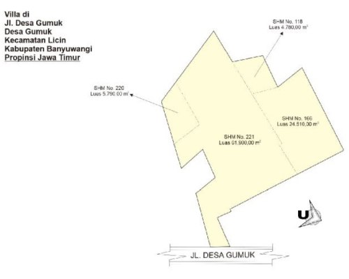 Jual Lelang Rumah Tanah Luas Strategis Dekat Wisata di Licin Banyuwangi - Thumbnail 2