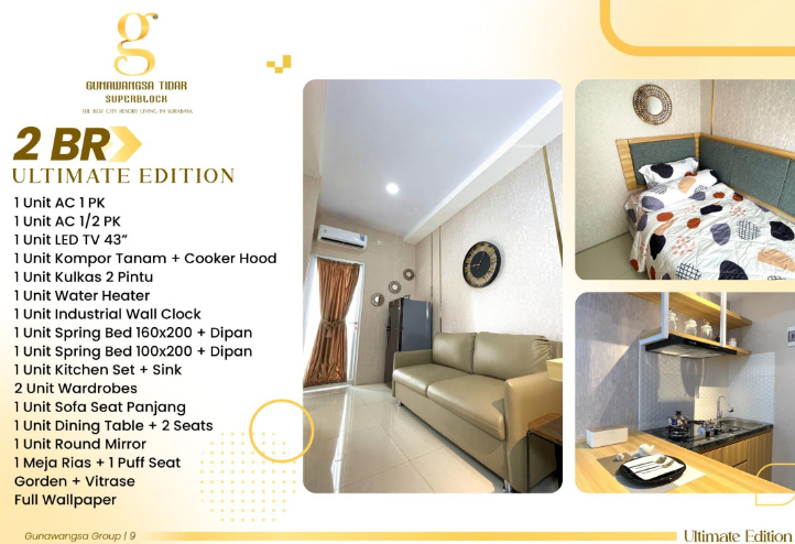 Jual Apartemen Baru Siap Huni Tower A Gunawangsa Tidar Surabaya Pusat - Thumbnail 3