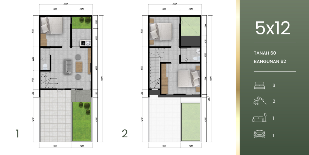 Dijual Rumah Baru 2 Lantai Strategis di Park Sunrise Tahap 2 Surabaya Timur - Thumbnail 4