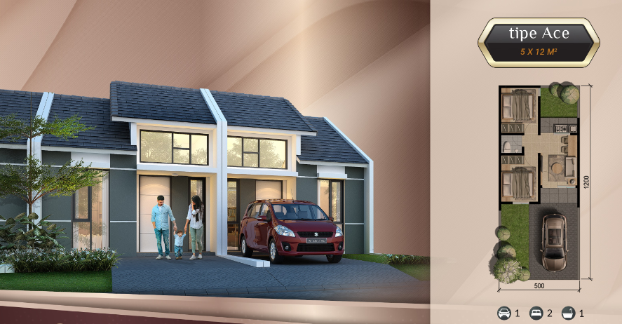 Dijual Rumah Baru Modern di Golden East Menganti Gresik - Image 1