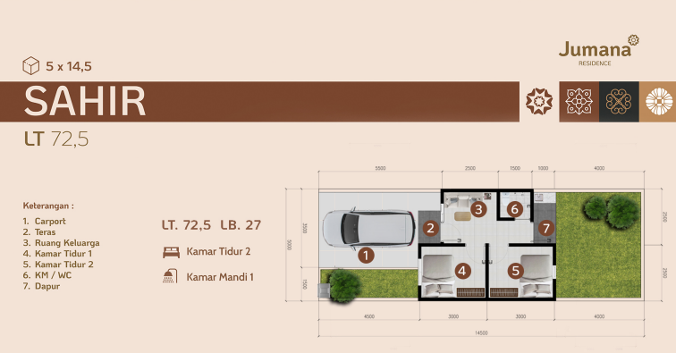 Dijual Rumah Baru Minimalis di Jumana Residence Sidoarjo - Thumbnail 2