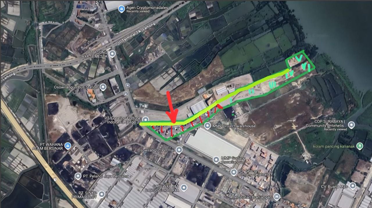 Disewakan Lahan di Lokasi Tambak Osowilangun Surabaya Barat - Image 1