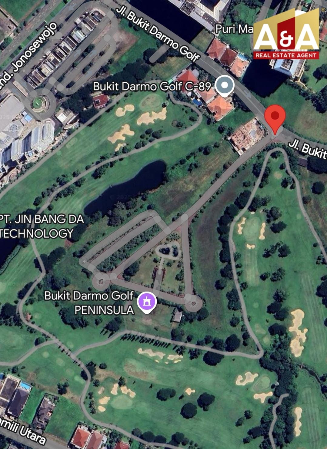 Dijual Tanah Kavling Kawasan Elite Luxurious View Golf Peninsula, Bukit Darmo Golf, Surabaya Barat - Thumbnail 2