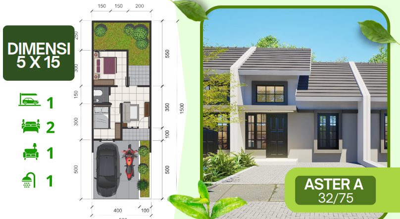 Dijual Rumah Baru Murah di Grand Park Anggaswangi Sidoarjo - Image 1