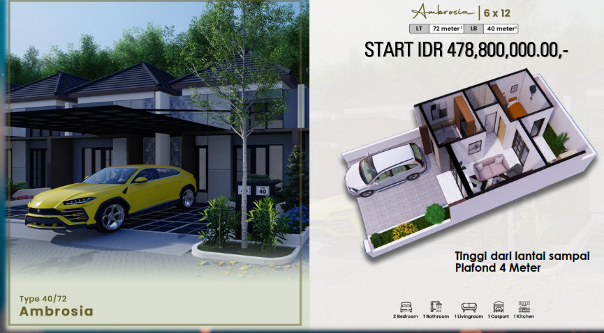 Dijual Rumah Baru Nyaman di Grand North Menganti Tahap 3 Gresik - Thumbnail 3