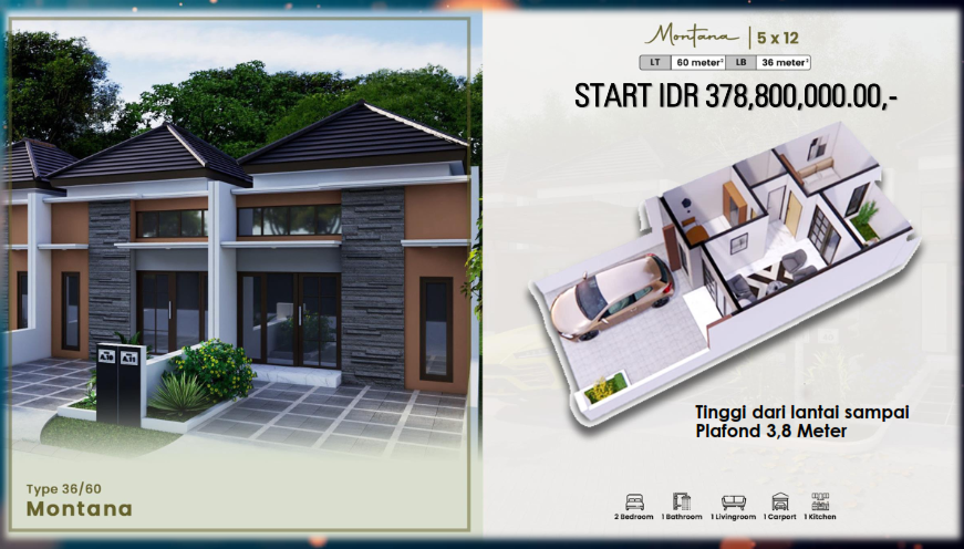 Dijual Rumah Baru Nyaman di Grand North Menganti Tahap 3 Gresik - Image 1