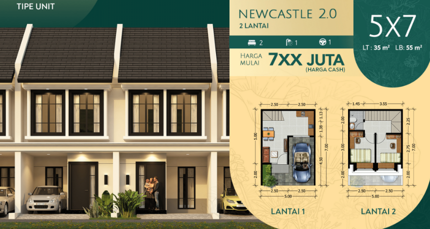 Dijual Rumah Baru 2 Lantai Murah di Regency One Eastpoint Tahap 2 Surabaya Timur - Image 1