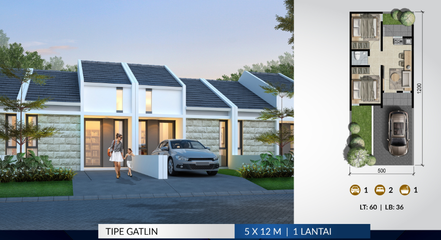 Dijual Rumah Baru Murah di Golden East Kebomas Gresik - Thumbnail 2