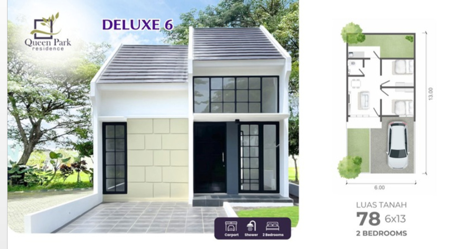 Dijual Rumah Baru Murah di Queen Park Residence Sidoarjo - Image 1