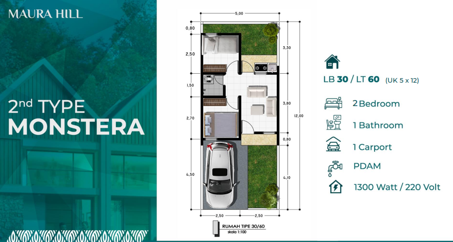 Dijual Rumah Baru Modern Minimalis di Maura Hill Gresik - Thumbnail 4