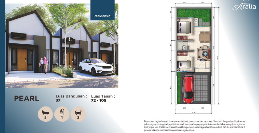 Dijual Rumah Baru Modern di Cluster Aralia Deltasari Indah Sidoarjo - Thumbnail 3