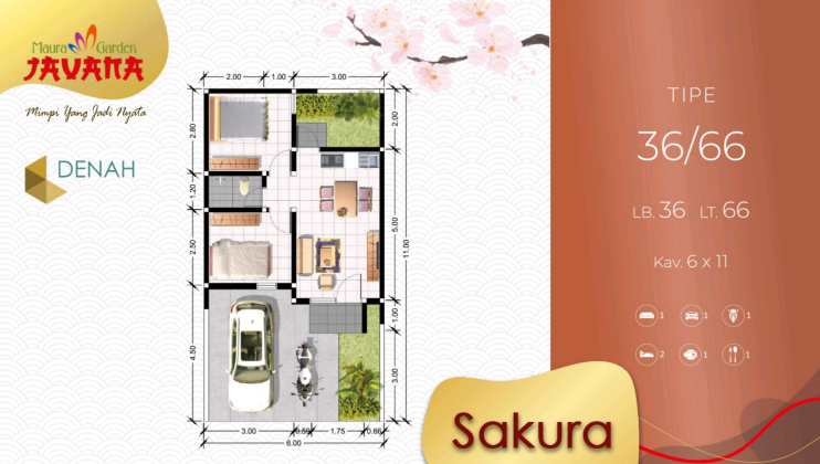Dijual Rumah Baru Modern di Maura Garden Javana Gresik - Thumbnail 4