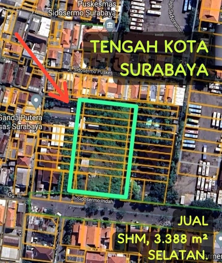 Jual Tanah Kavling di Raya Sidosermo Lokasi Strategis Surabaya Selatan - Image 1