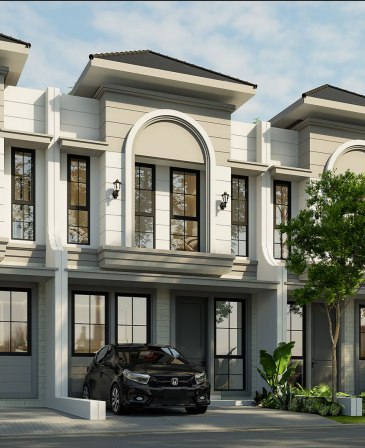 Dijual Rumah Baru Modern di North Houston Mansion Nine Surabaya Barat - Image 1