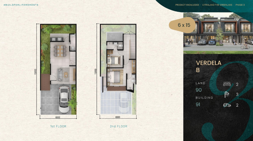 Dijual Rumah Baru di Cluster Premium di Citraland The Greenlake Surabaya Barat - Thumbnail 2